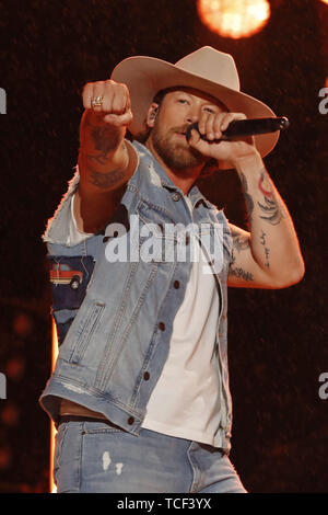 6 juin 2019 - Nashville, Tennessee, États-Unis - 06 juin 2019 - Nashville, Tennessee - Florida Georgia Line.Tyler Hubbard. 2019 CMA Music Fest Concert Soirée tenue au Nissan Stadium. Crédit photo : Frederick Breedon/AdMedia (crédit Image : © Frederick Breedon/AdMedia via Zuma sur le fil) Banque D'Images