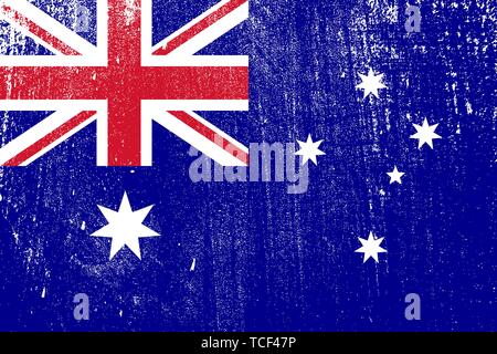Style grunge drapeau de l'Australie . Modèle pour votre design . Modèle pour votre conception Illustration de Vecteur