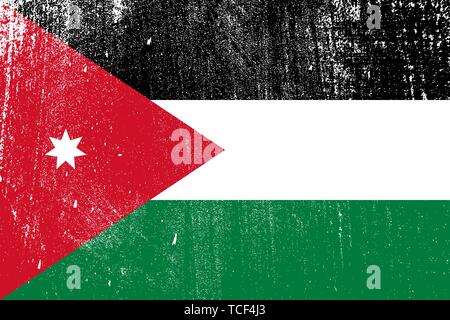 Style grunge drapeau de la Jordanie . Modèle pour votre design . Modèle pour votre conception Illustration de Vecteur