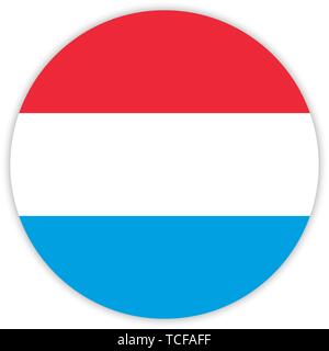 Ronde simple drapeau du Luxembourg . Modèle pour votre design . Modèle pour votre conception Illustration de Vecteur