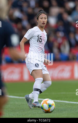 Paris, France. 7 juin 2019. Au cours de la Coupe du Monde féminine de la fifa France 2019 match du groupe A entre la France de la Corée du Sud 4-0 au Parc des Princes à Paris, France, le 7 juin 2019. Banque D'Images