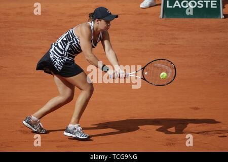 Paris, France. Le 08 juin, 2019. PARIS, SI - 08.06.2019 : ROLAND GARROS 2019 - Ashleigh Barty (AUS) dans le match final valide pour le tournoi de Roland Garros 2019 s'est tenue à Paris, France. (Photo : André Chaco/Fotoarena) Crédit : Foto Arena LTDA/Alamy Live News Banque D'Images