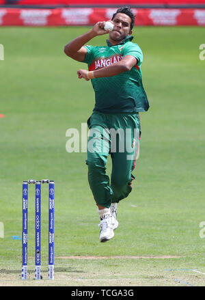 CARDIFF, Pays de Galles. 08 juin 2019 : Mohammad Saifuddin du Bangladesh bowling pendant l'Angleterre v Le Bangladesh, l'ICC Cricket World Cup Match à Cardiff, Pays de Galles Stadium, Cardiff, Pays de Galles. Credit : European Sports Agence photographique/Alamy Live News Banque D'Images