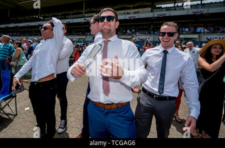 Elmont, NY, USA. 8 juin, 2019. 8 juin 2019 : Festival de Belmont Stakes samedi à Belmont Park à Elmont, New York. Scott Serio/Eclipse Sportswire/CSM/Alamy Live News Banque D'Images