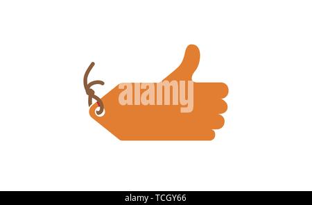 Thumb up vendu Label : Logo design Illustration Symbole Illustration de Vecteur