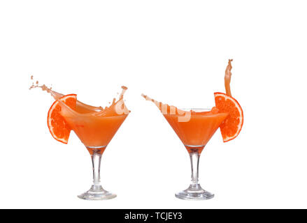 Cocktail pamplemousse collage avec des touches. Vector illustration Banque D'Images