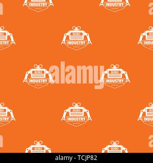 Motif Robot orange vecteur Illustration de Vecteur