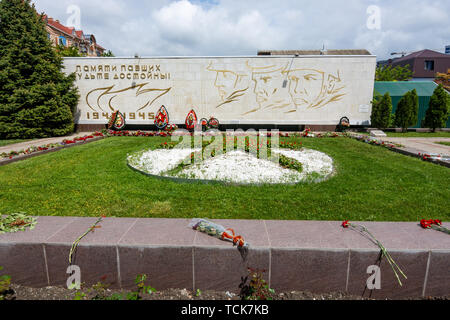 L'Anapa, Russie - 13 mai 2019 : charnier de 45 soldats soviétiques, Anapa, l'intersection des rues Lénine et l'Union soviétique. La Russie Banque D'Images
