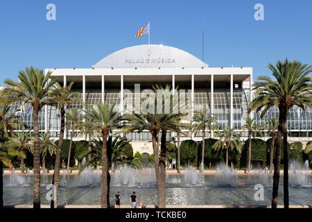 Salle de Concert Palau de la Musica, Valence, Communauté Valencienne, Espagne Banque D'Images