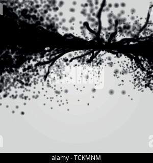 Point d'exploser. Tableau avec les particules émises dynamique. Résumé Contexte dynamique. Vector Illustration. Illustration de Vecteur