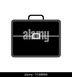 Télévision vecteur illustration d'un porte-documents noir isolé. Sac d'affaires pour l'homme d'affaires. Porte-documents de travail avec une serrure pour documents. Sac à main diplom Illustration de Vecteur