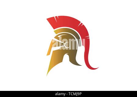 Creative Casque Spartiate Symbole Logo design Illustration vectorielle Illustration de Vecteur