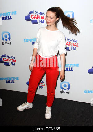 Sigrid vu au cours de l'été, Capital FM Ball au stade de Wembley à Londres. Banque D'Images