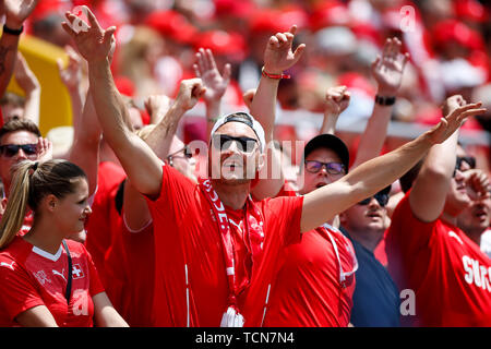 Guimaraes, Portugal. 09Th Juin, 2019. La Suisse lors de la Ligue des nations de l'UEFA la troisième place match Play-Off entre la Suisse et l'Angleterre, à l'Estadio D. Afonso Henriques, le 9 juin 2019 à Guimaraes, Portugal. (Photo de Daniel Chesterton/phcimages.com) : PHC Crédit Images/Alamy Live News Banque D'Images