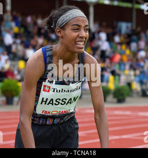 Hengelo, Pays-Bas. 09Th Juin, 2019. HENGELO, 09-06-2019, Hassan, au cours de la finale 5000 m de la FBK Games : Crédit Photos Pro/Alamy Live News Banque D'Images