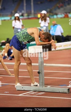 ROME, ITALIE - 06 juin : Andrew Bayer de USA participe à la hommes 3000m steeple chase évènement durant l'IAAF Diamond League 2019 Golden Gala Pietro Mennea Banque D'Images