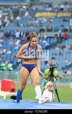 ROME, ITALIE - 06 juin : Katerina Stefanidi de Grèce participe à la perche femmes au cours de l'IAAF Diamond League 2019 Golden Gala Pietro Menne Banque D'Images