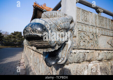 Le paysage architectural du palais dans le parc Beiling, Shenyang, Liaoning Province Banque D'Images