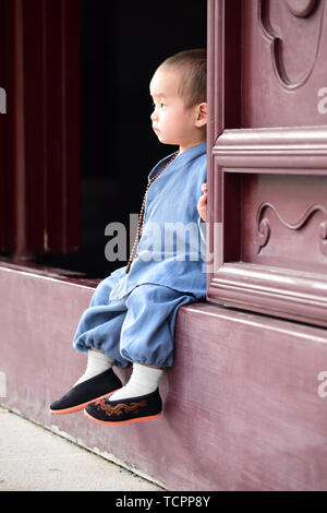 Cute little monk, aire de la photographie. Banque D'Images