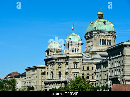 Le Palais fédéral, le logement le gouvernement suisse et le parlement suisse, Berne, Suisse Banque D'Images