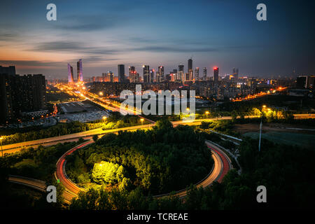 Nanjing Hexi CBD Banque D'Images