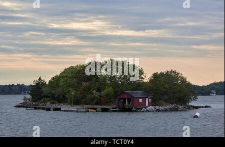 Petite île Tumlaren en archipel de Stockholm, Suède Banque D'Images