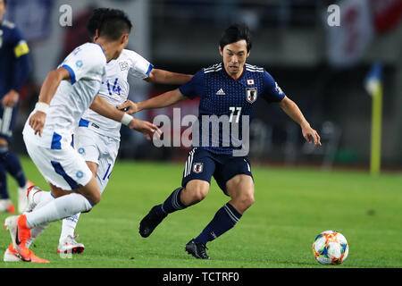 Miyagi, au Japon. 9 juin, 2019. Shoya Nakajima (JPN) Football/soccer : Kirin Challenge Cup match amical entre le Japon 2-0 El Salvador à Hitomebore Stadium de Miyagi, Japon . Credit : Kenichi Arai/AFLO/Alamy Live News Banque D'Images