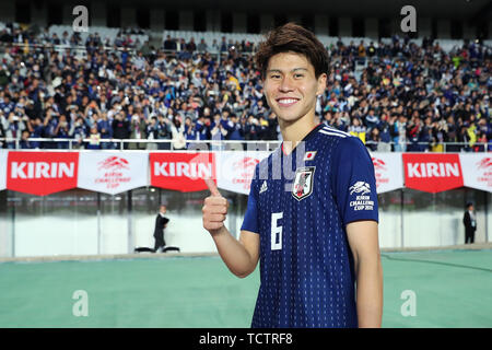 Miyagi, au Japon. 9 juin, 2019. Kento Hashimoto (JPN) Football/soccer : Kirin Challenge Cup match amical entre le Japon 2-0 El Salvador à Hitomebore Stadium de Miyagi, Japon . Credit : Kenichi Arai/AFLO/Alamy Live News Banque D'Images