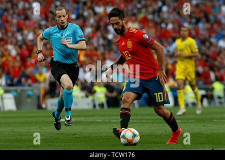 Au cours de la CITP MATCH QUALIFICATIF DU CHAMPIONNAT D'EUROPE DE L'ESPAGNE CONTRE LA SUÈDE. MADRID, 10 juin. Credit : CORDON PRESS/Alamy Live News Banque D'Images