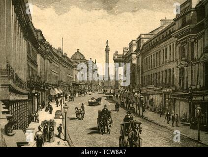 Grey Street, Newcastle-on-Tyne, c1890. Créateur : Inconnu. Banque D'Images