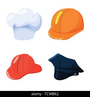 Vector illustration de coiffures et napper d'un logo. Ensemble de harnais et casque stock vector illustration. Illustration de Vecteur