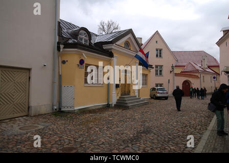 Ambassade des pays-Bas dans la « vieille ville » de Tallinn, Estonie Banque D'Images