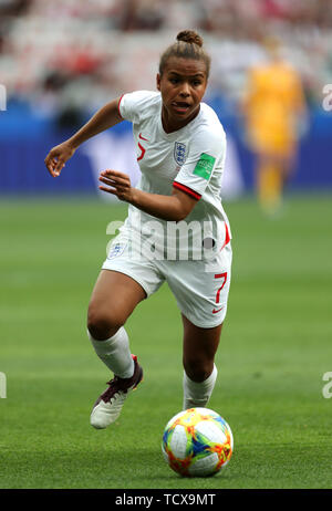 Nikita de l'Angleterre au cours de l'Parris Coupe du Monde féminine de la fifa, Groupe d match au stade de Nice. Banque D'Images