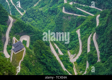 Montagne Tianmen, Zhangjiajie Banque D'Images