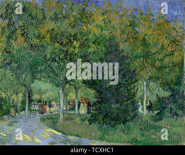 Chemin dans le parc d'Arles, 1888. Créateur : van Gogh, Vincent, (1853-1890). Banque D'Images