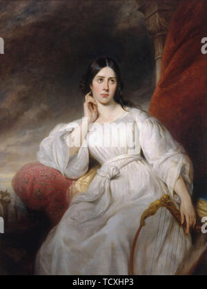 Portrait de la cantatrice Maria Malibran-Garcia (1808-1836), comme Desdemona, 1830. Organisateur : Decaisne, Henri (1799-1852). Banque D'Images