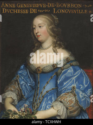 Sr Anne-Geneviève de Bourbon-Condé (1619-1679), duchesse de Longueville, milieu du 17e cen.. Organisateur : Beaubrun, Charles (1604-1692). Banque D'Images