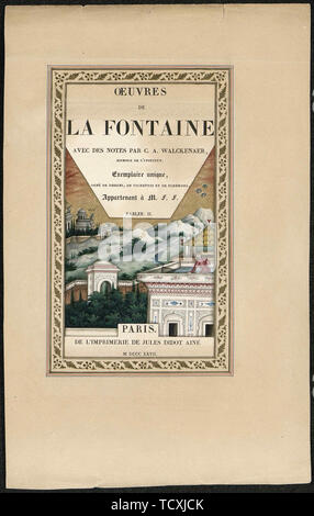 Fables de La Fontaine, 1837. Organisateur : Imam Bakhsh Lahori active (années 1830, années 1840). Banque D'Images