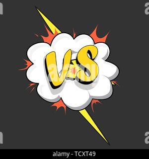 Par rapport aux lettres VS style comics Illustration de Vecteur