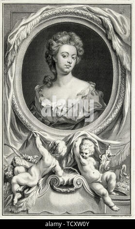Jacobus Houbraken, Sarah Churchill, duchesse de Marlborough, 1660-1744, portrait, gravure 1745 Banque D'Images