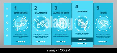 Des fouilles archéologiques et des outils de référencement vecteur Mobile App Page écran Illustration de Vecteur
