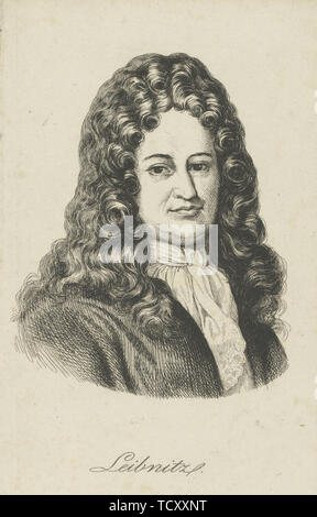 Gottfried Wilhelm Leibniz (1646-1716) , ch. 1800. Organisateur : anonyme. Banque D'Images