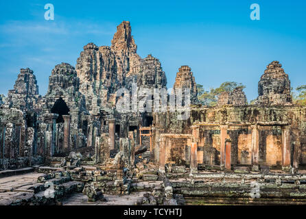 Prasat temple Bayon Angkor Thom au Cambodge Banque D'Images