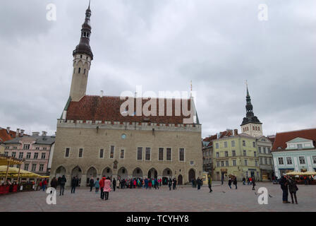 Hôtel de ville de Tallinn dans la vieille ville de Tallinn, Estonie Banque D'Images