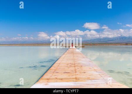 Chaka Qinghai Salt Lake East Scenic Area, Sky No 1 Banque D'Images