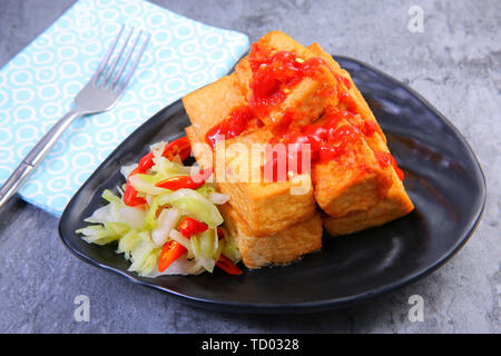 Stinky tofu. Banque D'Images