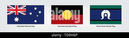 Drapeaux de l'Australie Illustration de Vecteur