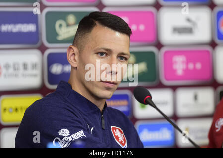 Olomouc, République tchèque. 09Th Juin, 2019. Le capitaine Marek Suchy assiste à une conférence de presse de l'équipe nationale de football tchèque avant la qualification de l'UEFA Euro 2020, groupe A, la République tchèque contre le Monténégro match, le 9 juin 2019, à Olomouc, République tchèque. Credit : Ludek Perina/CTK Photo/Alamy Live News Banque D'Images