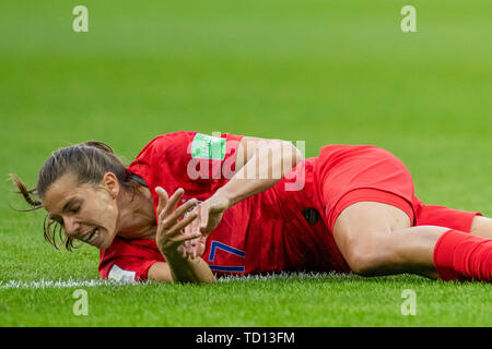 Reims, France. 11 Juin, 2019. Tobin Heath des États-Unis au cours d'un match entre les USA X Thaïlande, valide pour la FIFA 2019 Coupe du monde des femmes, tenue le mardi 11 juin 2019, au stade Auguste Delaune à Reims, Fra (Photo : Richard Callis/FotoFotoarena) Crédit : Foto Arena LTDA/Alamy Live News Banque D'Images