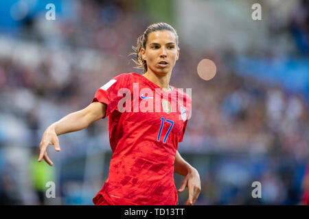 Reims, France. 11 Juin, 2019. Tobin Heath des États-Unis au cours d'un match entre les USA X Thaïlande, valide pour la FIFA 2019 Coupe du monde des femmes, tenue le mardi 11 juin 2019, au stade Auguste Delaune à Reims, Fra (Photo : Richard Callis/FotoFotoarena) Crédit : Foto Arena LTDA/Alamy Live News Banque D'Images